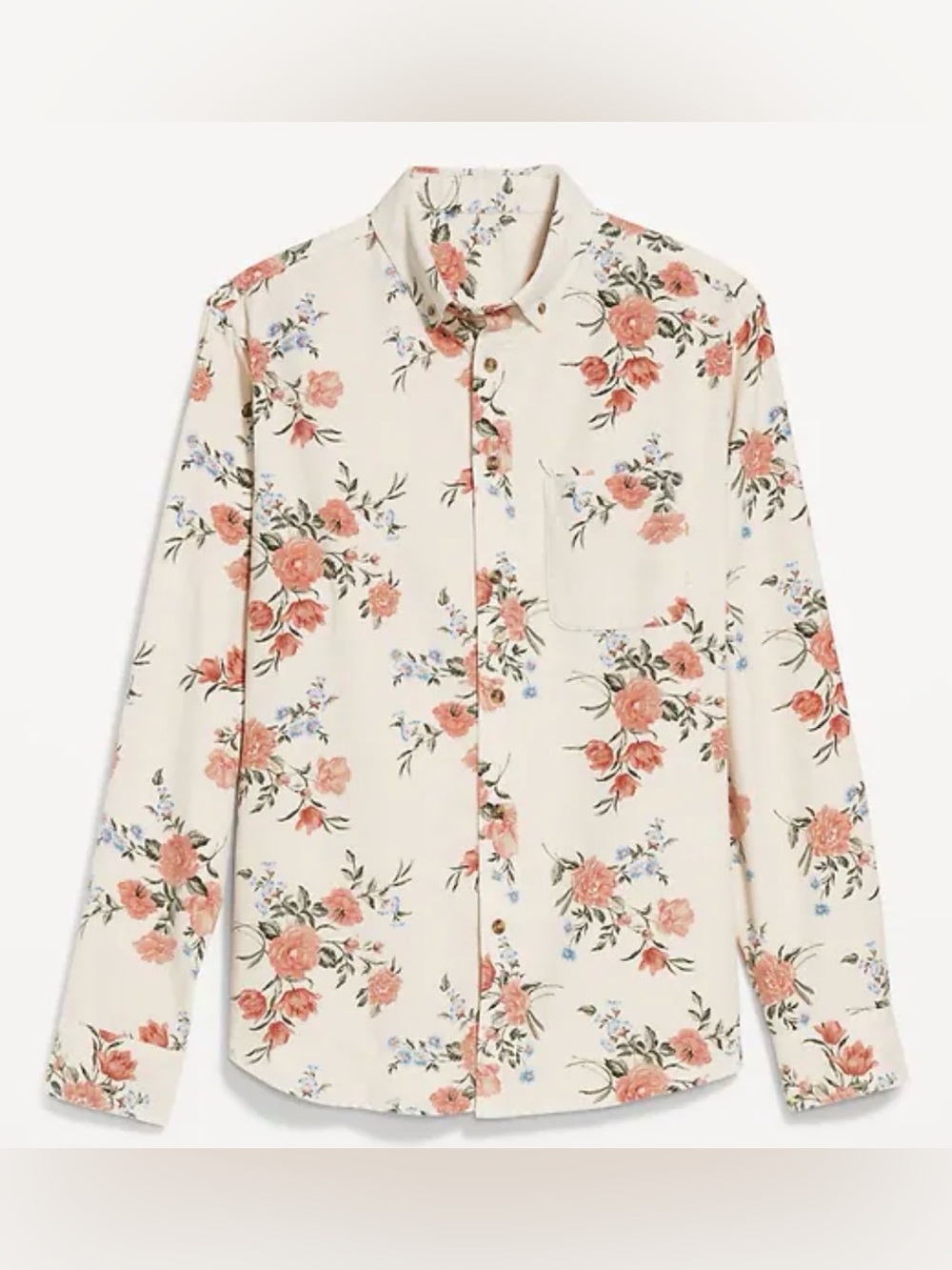 Old navy floral corduroy dress shirt